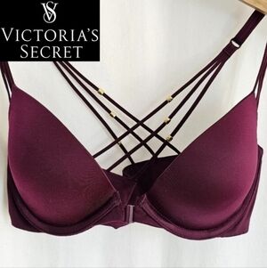 Victoria's Secret Very Sexy Burgundy Smooth Pushup Bra 32C